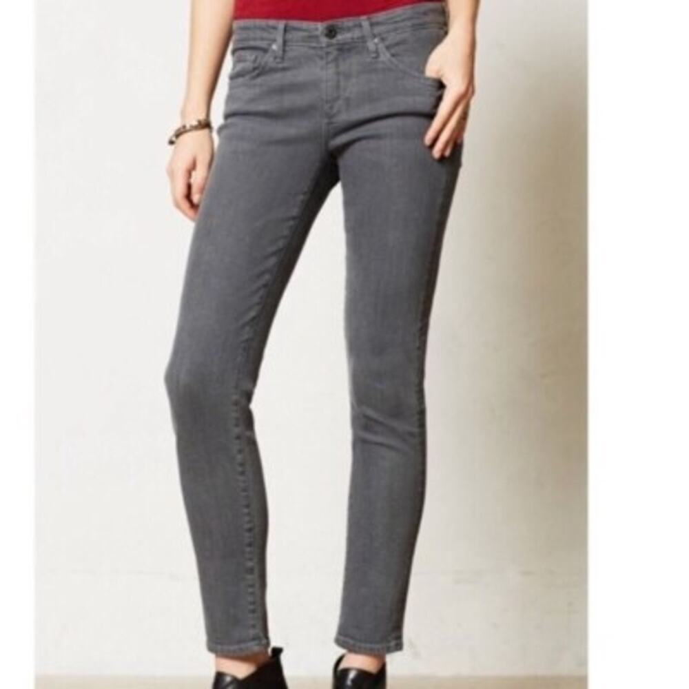 Ann Taylor LOFT Gray Black Wash Denim Mid-Rise Skinny Jeans Women's